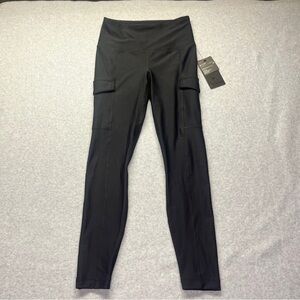 90Degree On-Point Cargo Ankle Leggings Ribbed High-Rise Black New size Small